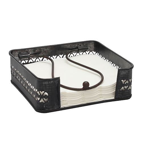 Stonebriar Industrial Napkin Holder Table Decor