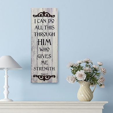 Stonebriar "Him Who Gives Me" Rustic Wall Decor