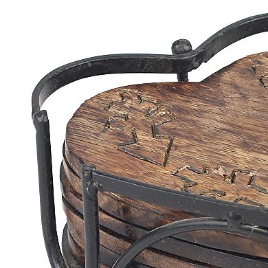 Stonebriar Heart Coaster & Container 7-piece Set