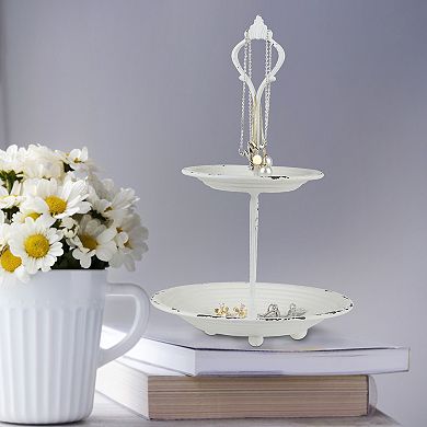 Stonebriar 2-Tier Decorative Trinket Tray Table Decor