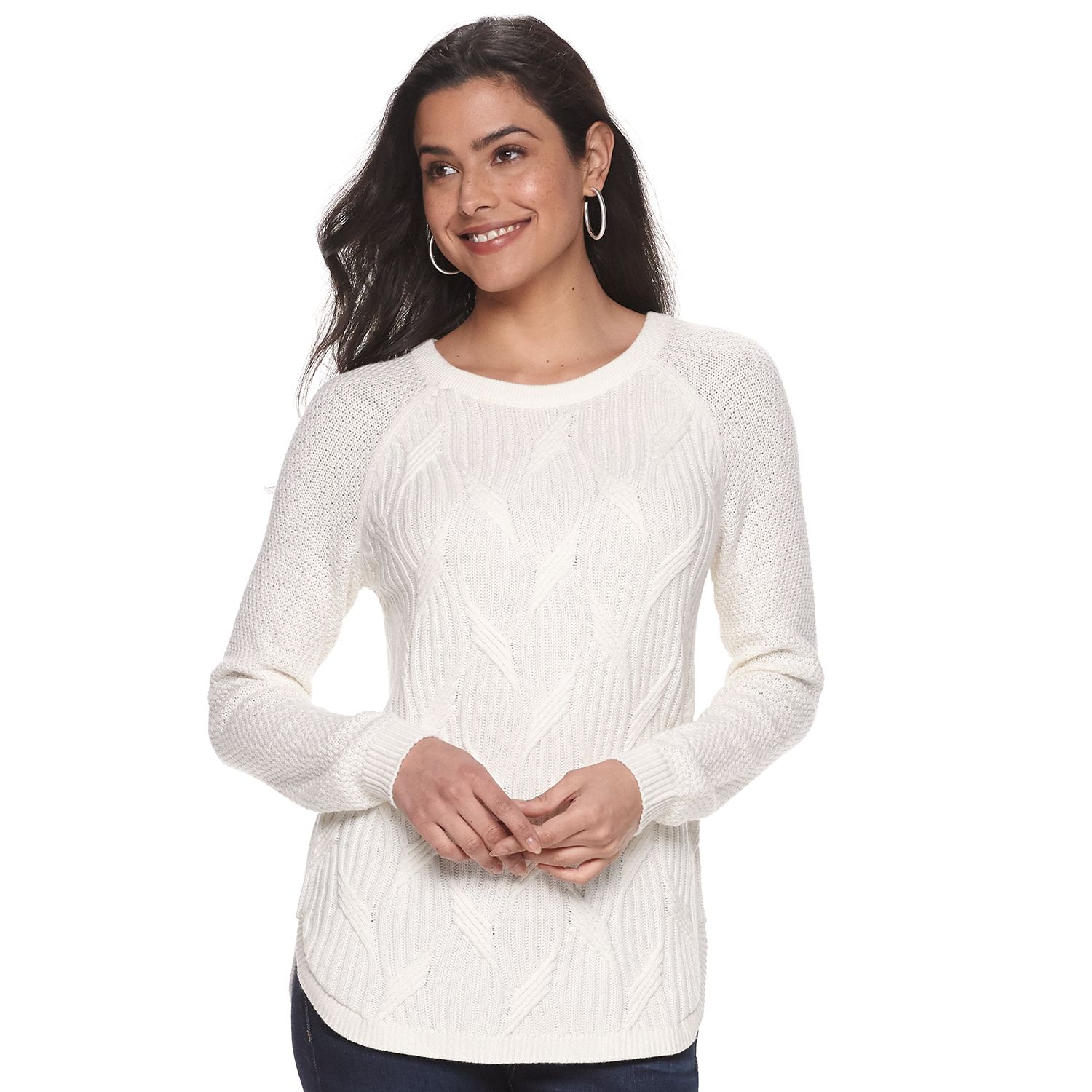 kohls white sweater