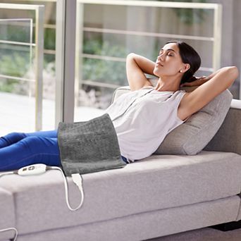 Pure Enrichment Extra Large Electric Heating Pad with 6 Fast Heat Settings to Relieve Back Pain, Cramps, and Sore Muscles