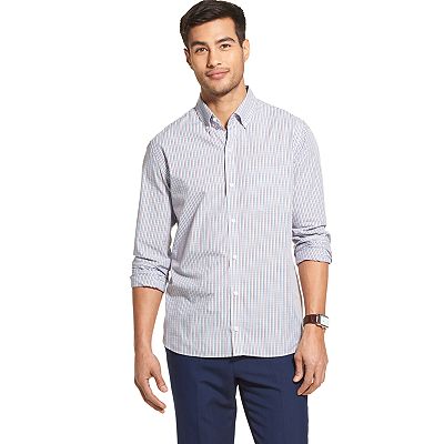never tuck dress shirt Men's Van Heusen Never Tuck Slim-Fit Button-Down Shirt
