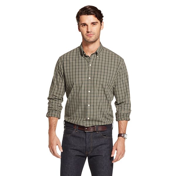 Men's Arrow Hamilton Plaid Poplin Button-Down Shirt