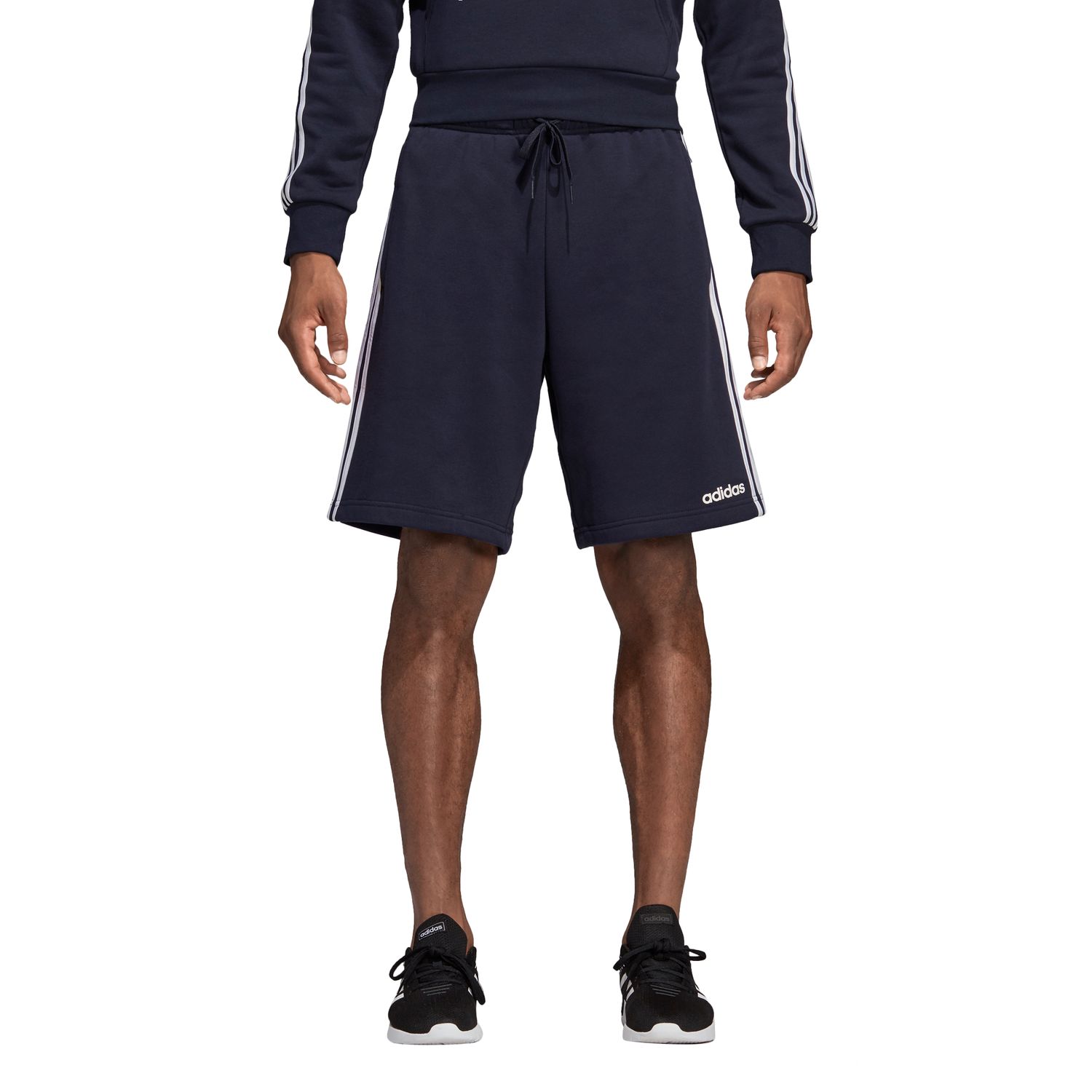 adidas essentials 3 stripe mens shorts