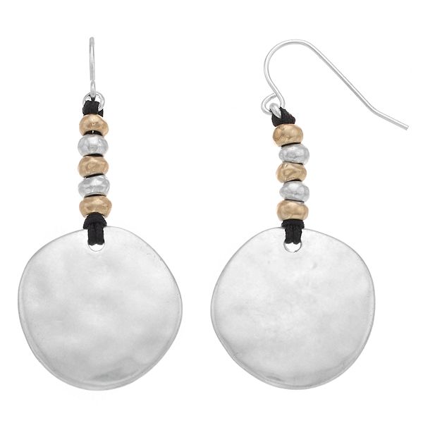 Bella Uno Two-Tone Beaded Drop Earrings