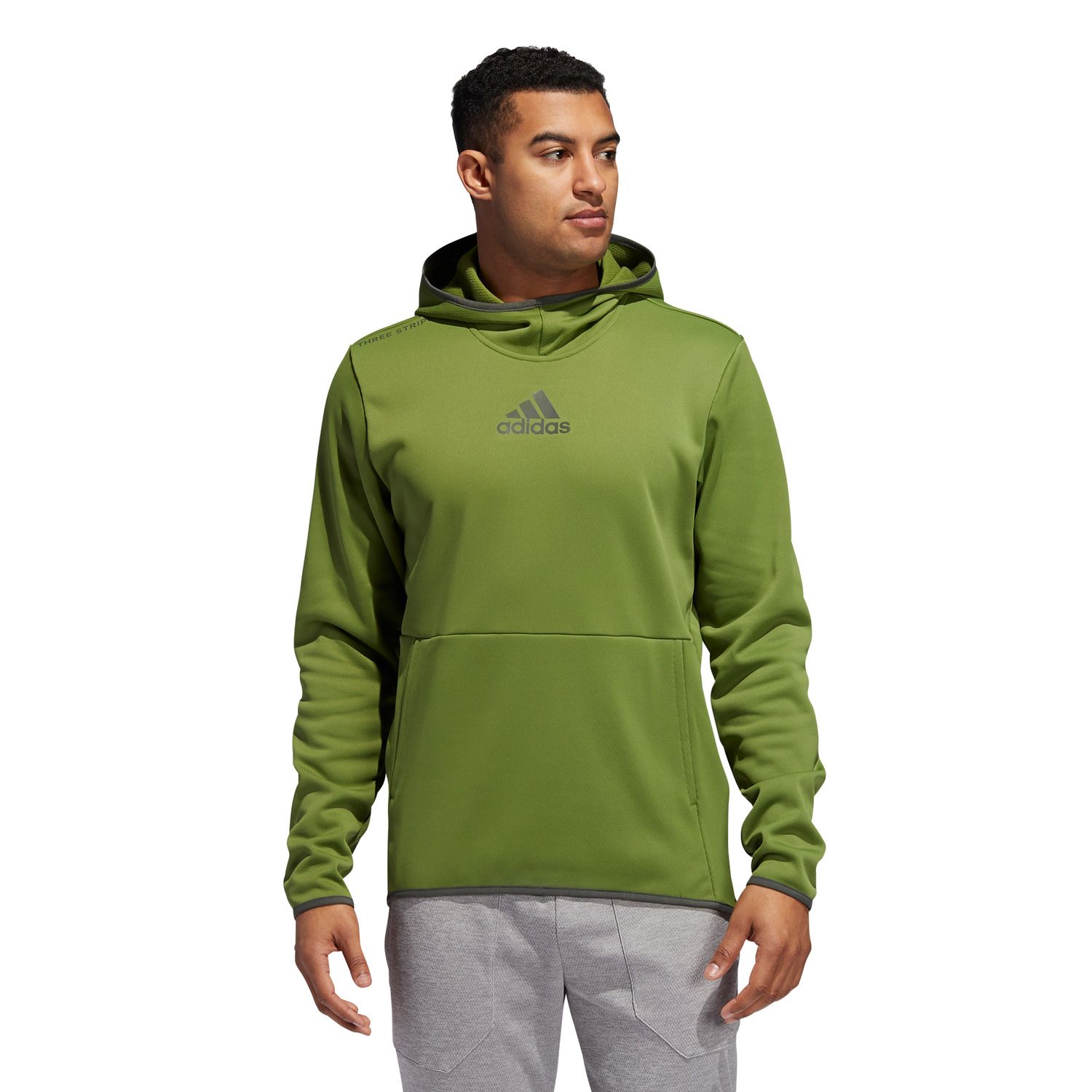 olive green adidas hoodie mens