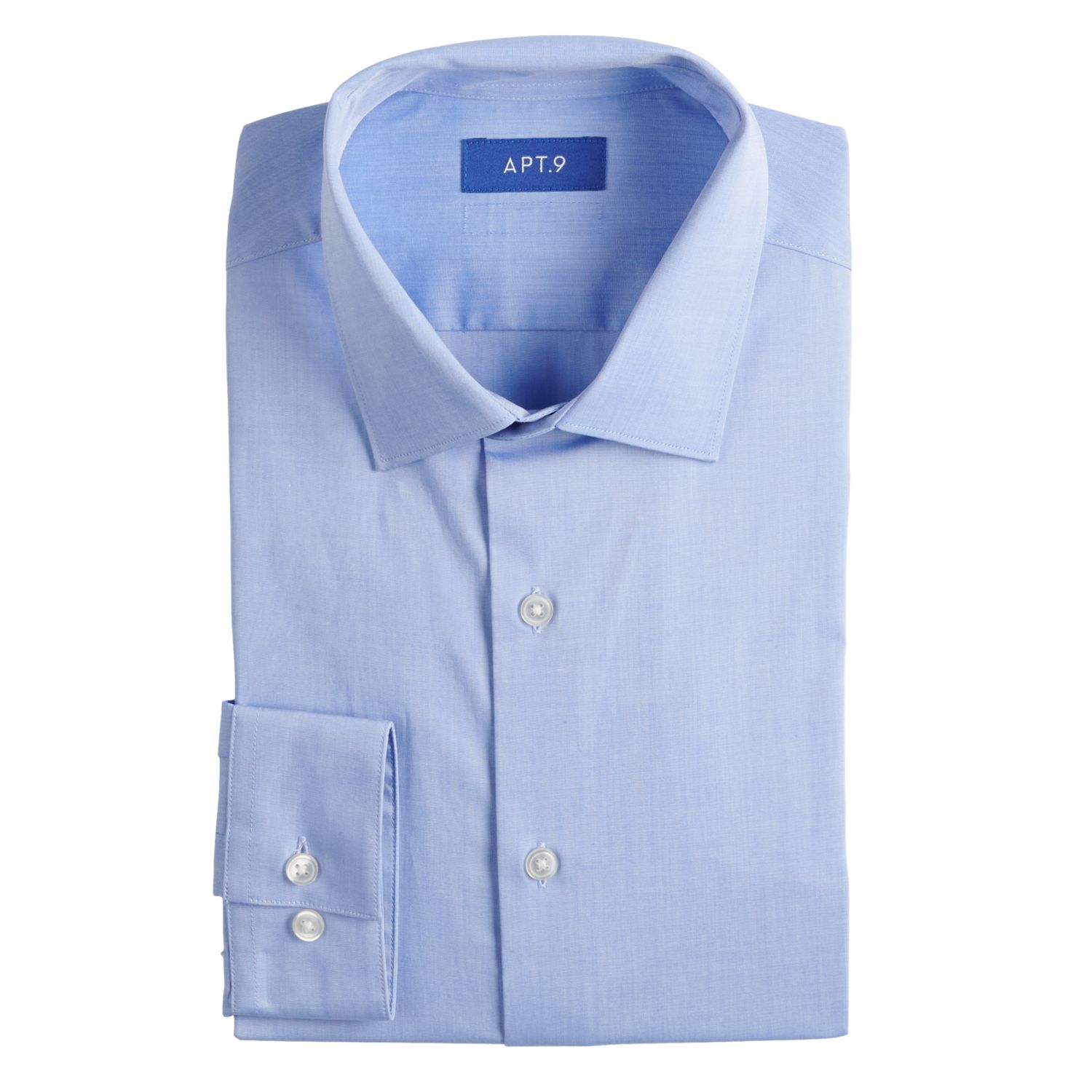 Men's Apt. 9® Premier Flex Solid Slim-Fit Wrinkle Resistant Dress Shirt