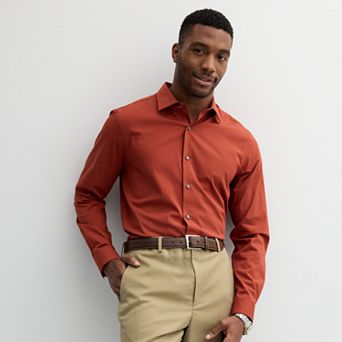 Men's Apt. 9® Premier Flex Solid Slim-Fit Dress Shirt