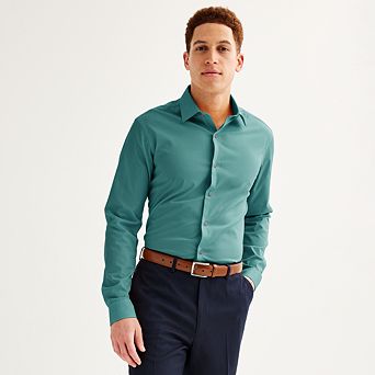 Men's Apt. 9® Premier Flex Solid Slim-Fit Dress Shirt