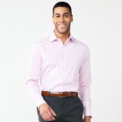 Hot pink button store up shirt mens