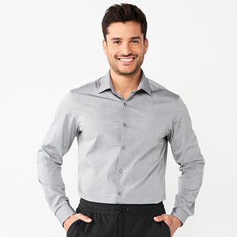 Men's Apt. 9® Premier Flex Solid Slim-Fit Dress Shirt