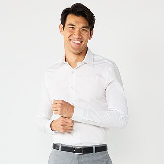 Men's Apt. 9® Premier Flex Solid Slim-Fit Dress Shirt