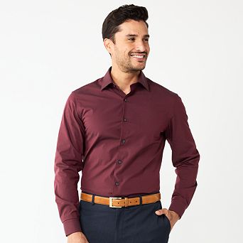 Men's Apt. 9® Premier Flex Solid Slim-Fit Dress Shirt