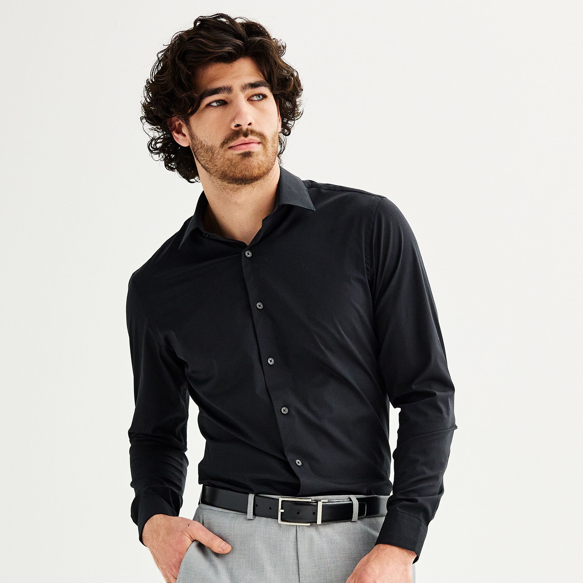 Mens Apt. 9® Premier Flex Extra-Slim Fit Wrinkle Resistant Dress Shirt, S