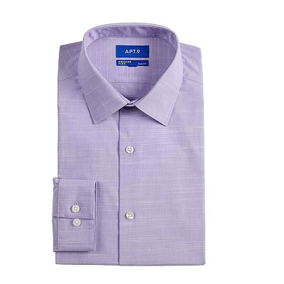 Men's Apt. 9 Premier Flex Extra-Slim Fit Dress Shirt, Size: Small 32-33, Grape Hyacinth Fresh