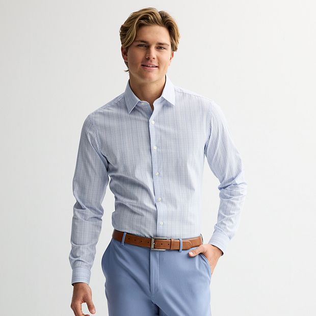 extra trim fit dress shirt Stretch Soho Extra-Slim-Fit Shirt, Non-Iron Twill Button-Down Collar full button front Soho Extra-Slim Fit Dress Shirt,