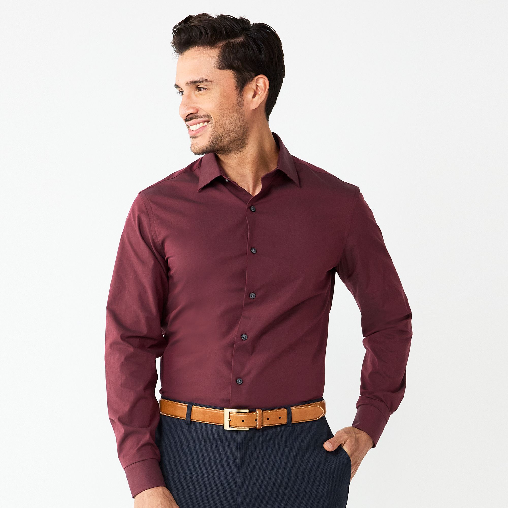 Mens Apt. 9® Premier Flex Extra-Slim Fit Wrinkle Resistant Dress Shirt, S