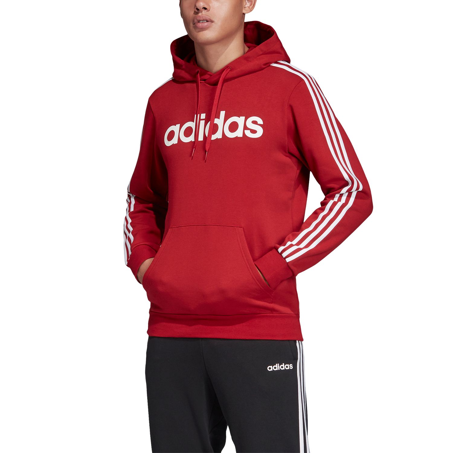 three stripe adidas hoodie