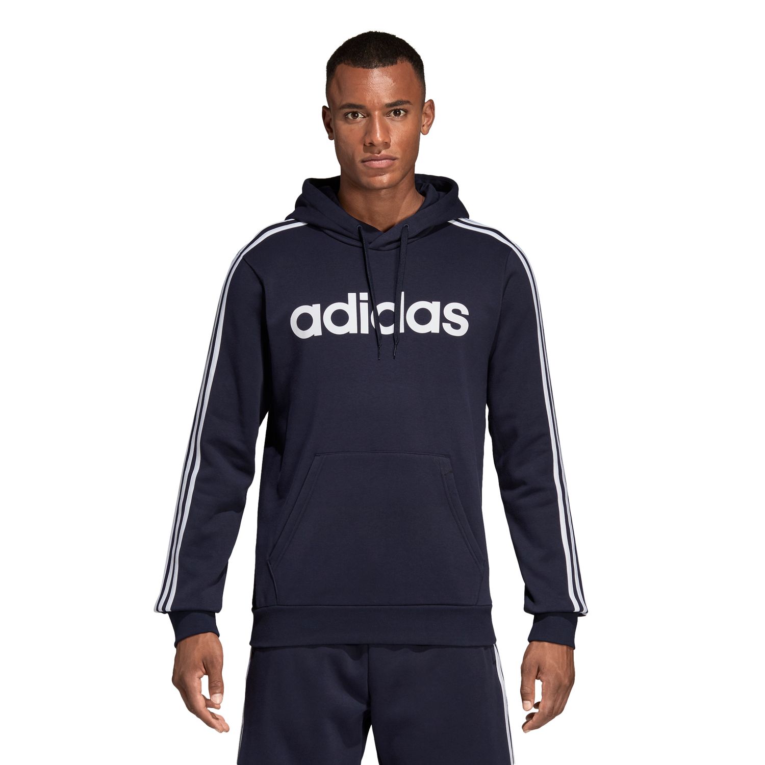 adidas 3 stripe pullover hoodie