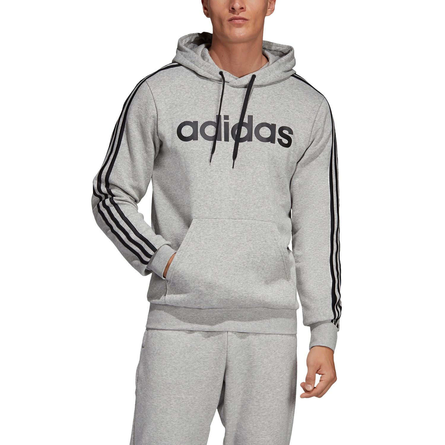 grey adidas hoodie mens