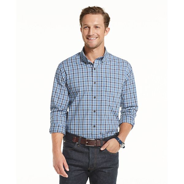 Men's Arrow Plaid Button-Down Shirt