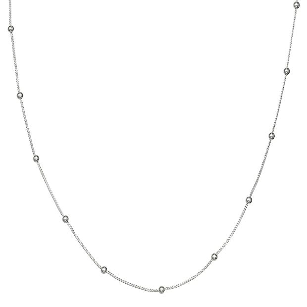 PRIMROSE Sterling Silver Curb-Link Chain Necklace