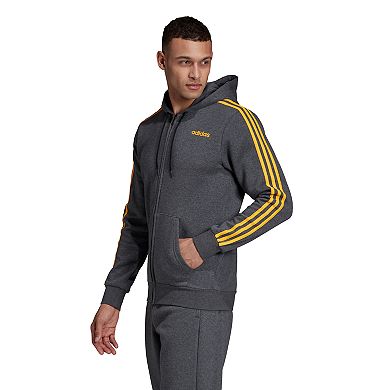 Men's adidas Essentials 3-Stripes Fleece Zip-Front Hoodie