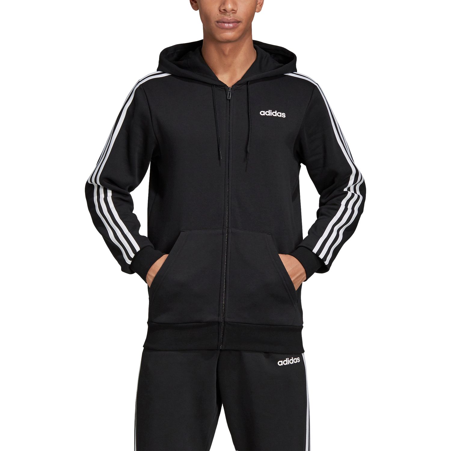 adidas striped jacket with hood