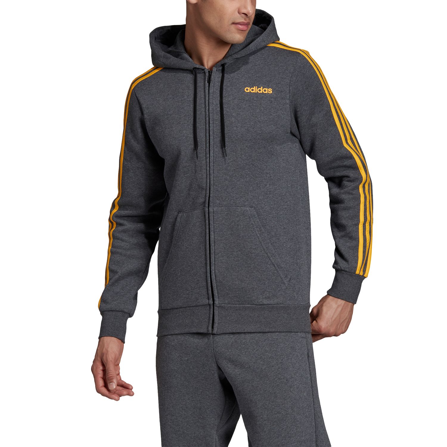 adidas essentials three stripe hoodie