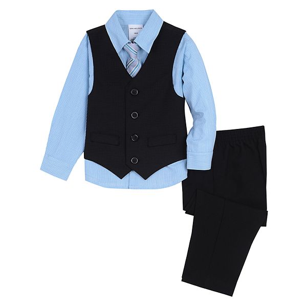 Toddler Boy Van Heusen 4 Pc Vest, Shirt, Pants & Tie Set