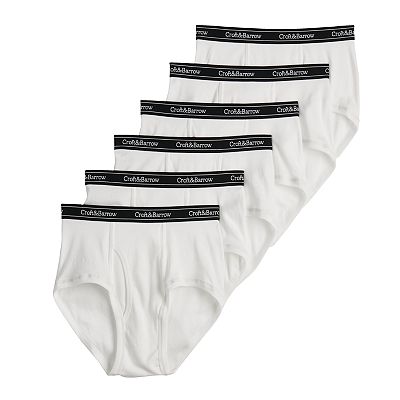 Men s Croft Barrow 6 pack Solid Full Cut Briefs