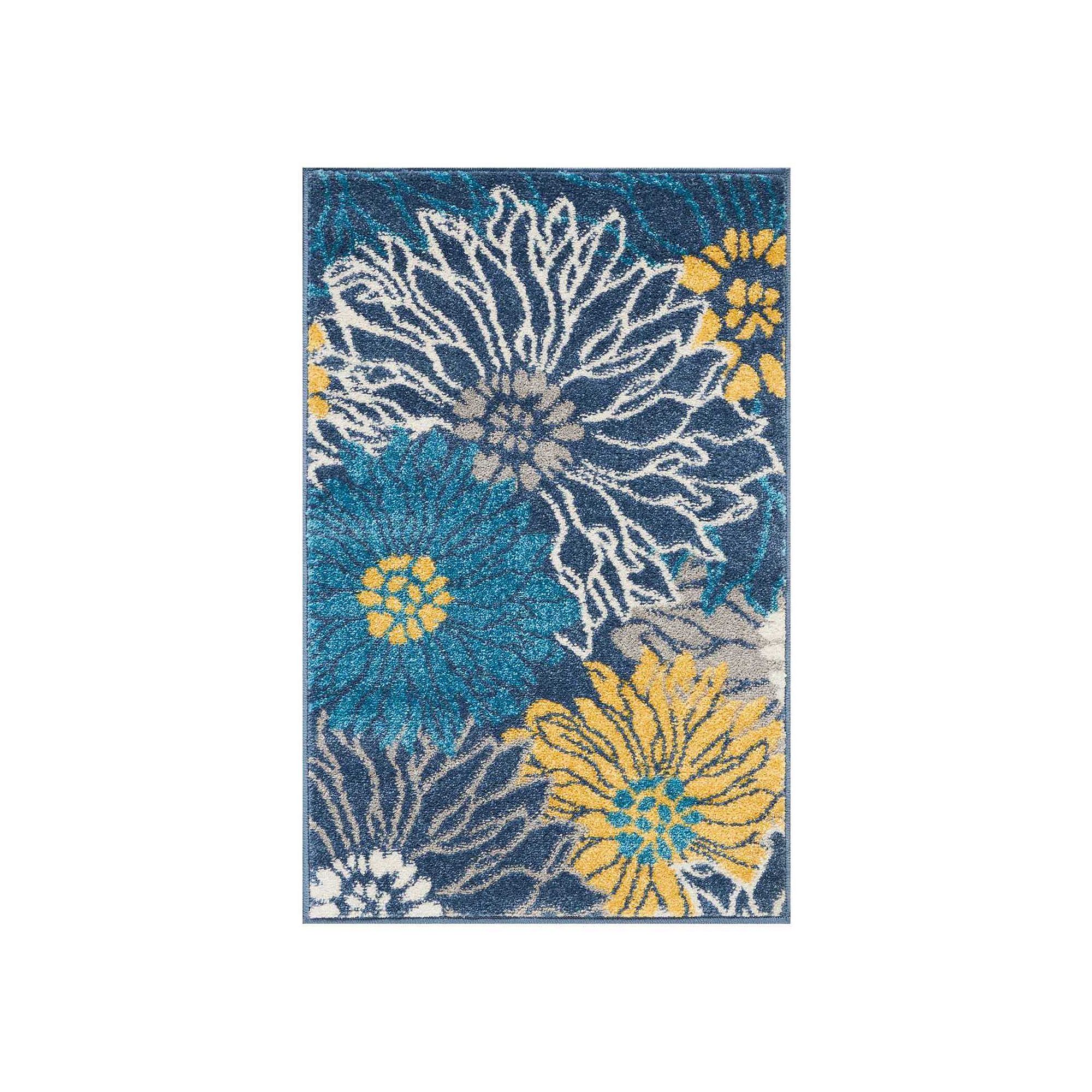 Nourison Passion Multicolor Floral Area Rug, Blue