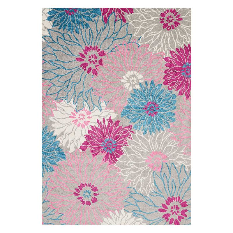 Nourison Passion Multicolor Area Rug, Grey, 8Ft Rnd