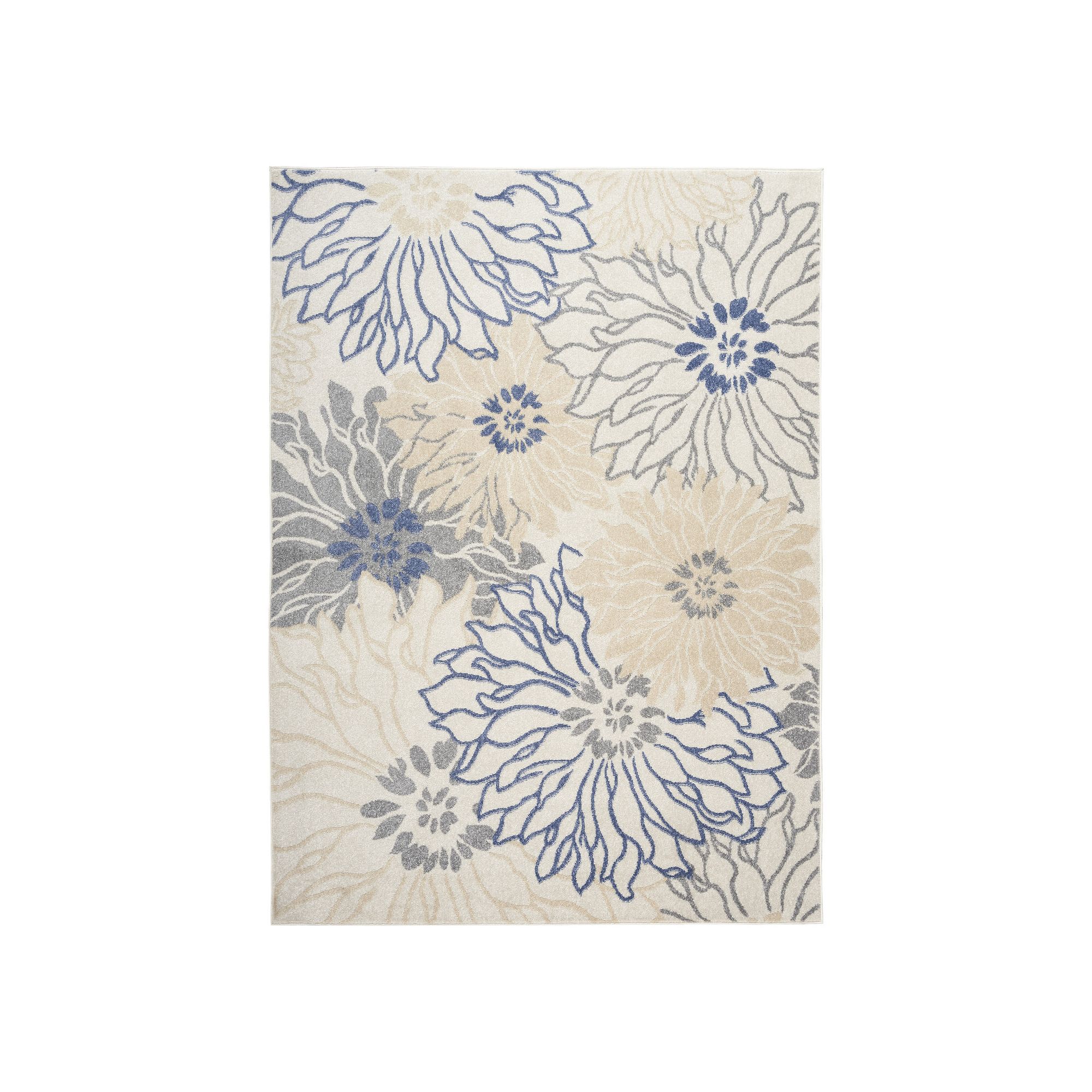 Nourison Passion Multicolor Floral Area Rug, Ivory Gray Blue