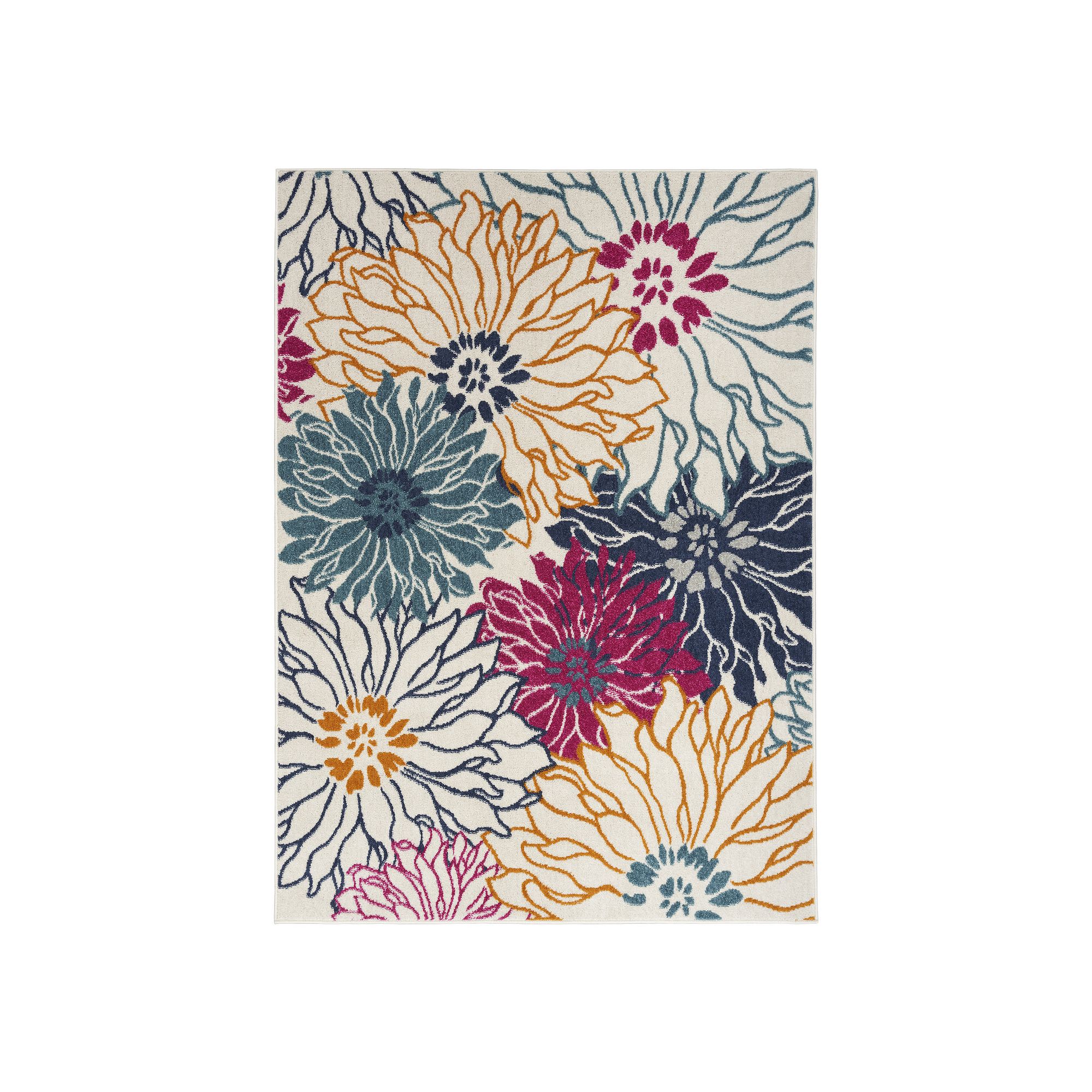 Nourison Passion Multicolor Floral Area Rug, Ivory Team