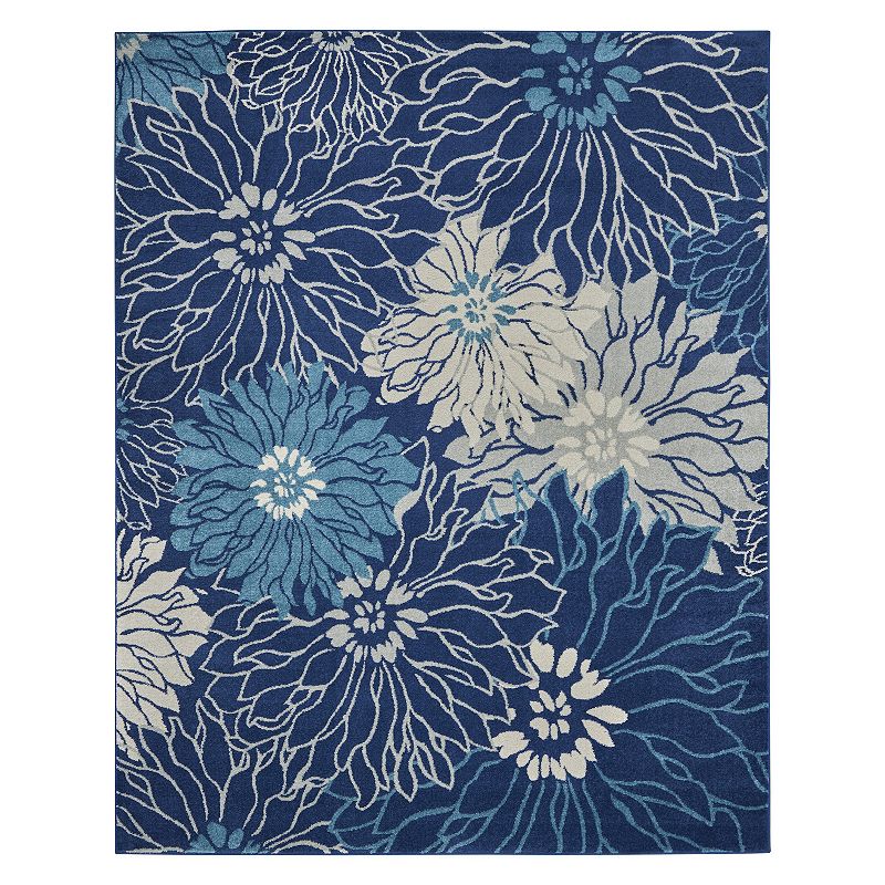 Nourison Passion Multicolor Area Rug, Blue, 8Ft Rnd