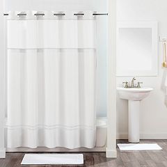 White Hookless Shower Curtains Shower Curtains Accessories Bathroom Bed Bath Kohl S