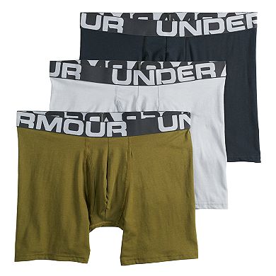 Men's Under Armour 3-pack Charged Cotton® Stretch 6-inch Boxerjock® Boxer Briefs