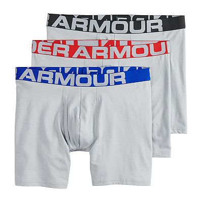 Men's Under Armour 3-pack Charged Cotton® Stretch 6-inch Boxerjock® Boxer Briefs