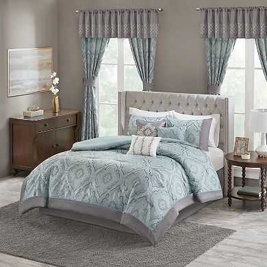 Madison Park Amberley 7-Piece Comforter Set with Coordinating Pillows