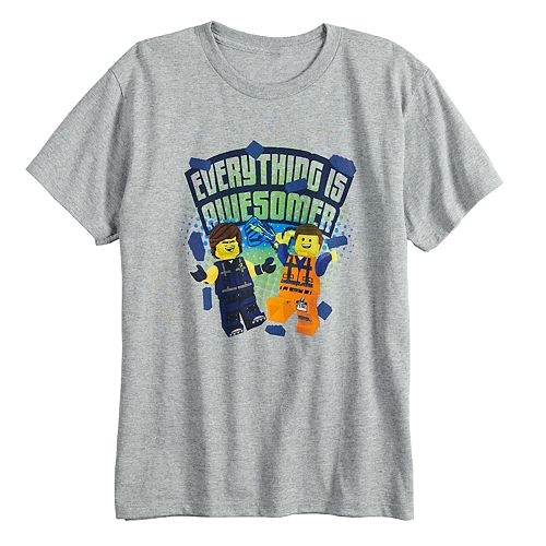 Boys 8 20 The Lego Movie 2 Everything Is Awesomer Tee - i love roblox logo baseball tshirt t shirts lego t shirts
