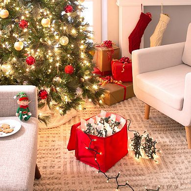 Simplify Simplify Stackable Christmas Tree Light Organizer Box