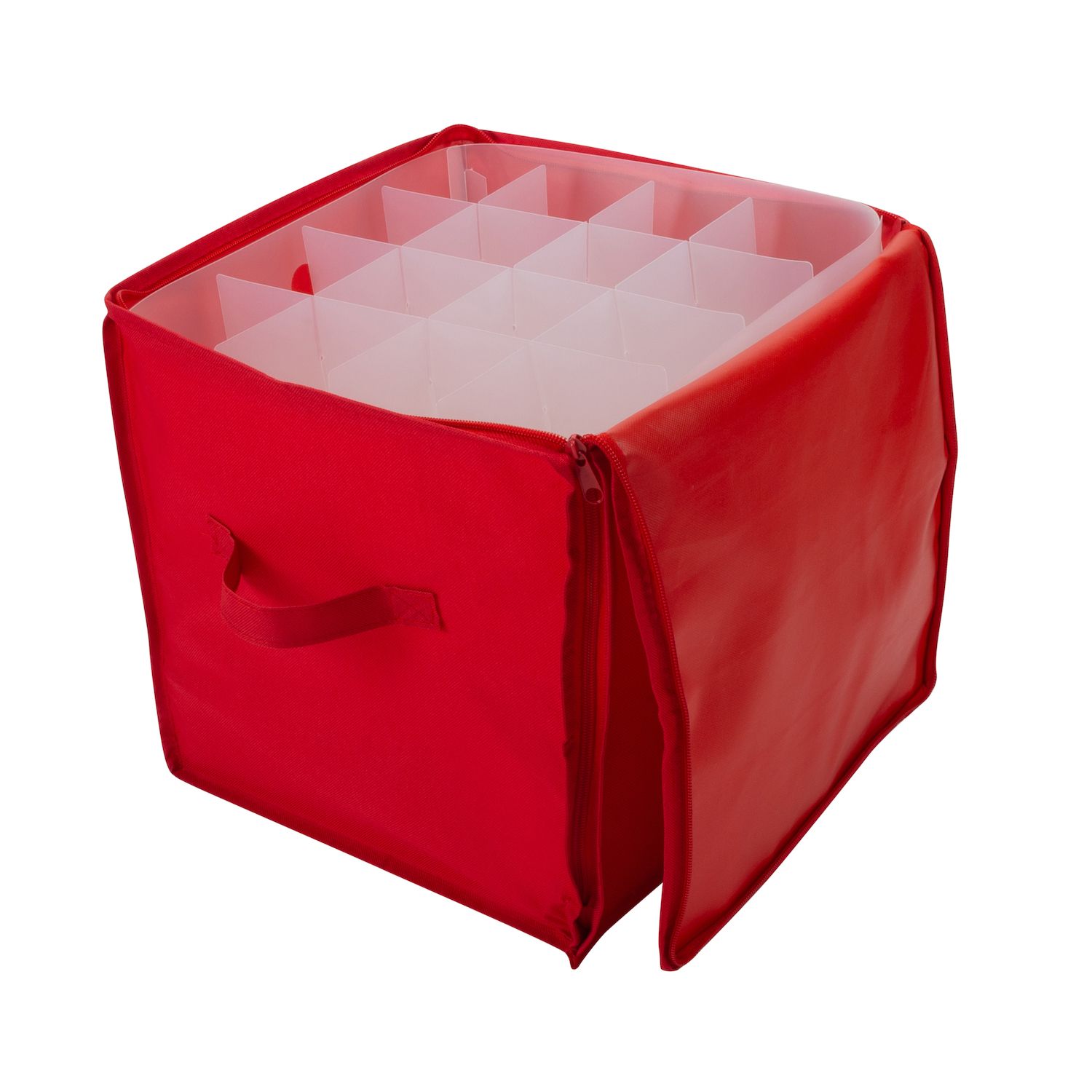 Sterilite Christmas 20 Ornament Storage Container Red Plastic Stackable