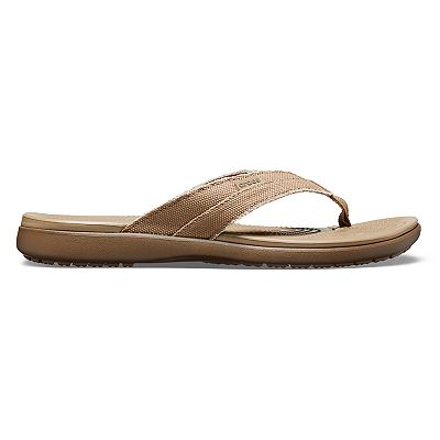 Crocs men's santa cruz canvas flip flop hotsell