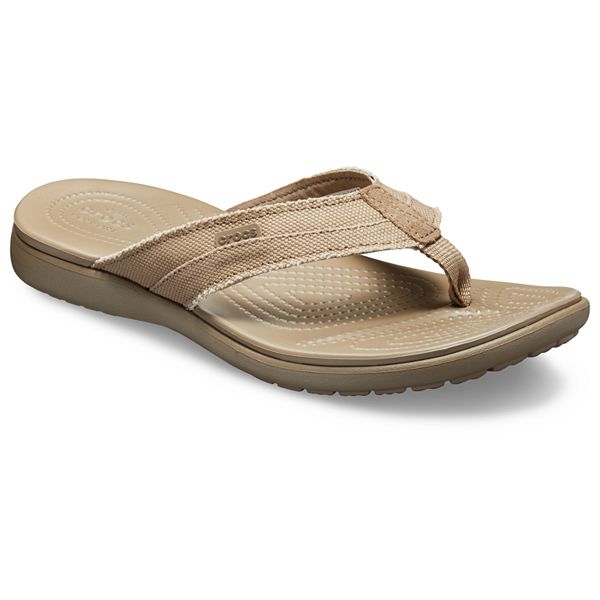 Men's Crocs Santa Cruz Canvas Flip Flops