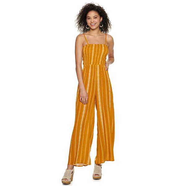 Juniors' Mudd® Smocked Bodice Jumpsuit