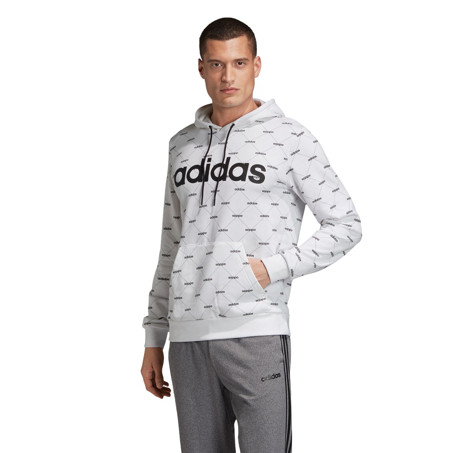 mens white adidas sweatshirt
