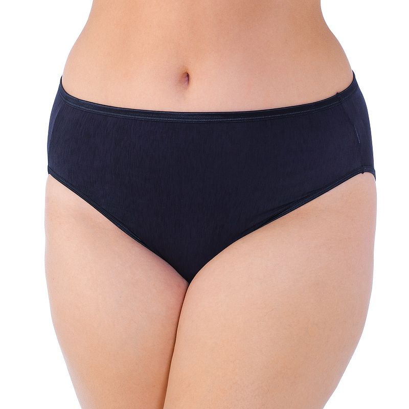 Plus Size Vanity Fair Lingerie® Illumination Hi Cut Panty 13810, Women's, Size: 9, Mid Black
