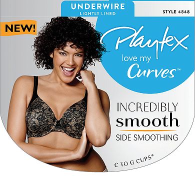 Playtex Bras: Love My Curves Incredibly Smooth Full-Figure Concealing Petals T-Shirt Bra US4848